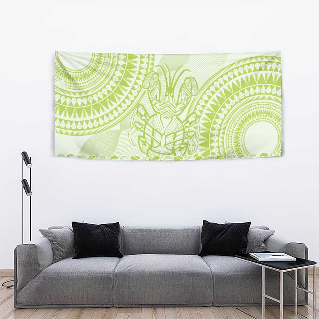 Lime Green Niue Language Week Tapestry The Rock Coconut Crab - Siapo Pattern LT14 - Polynesian Pride