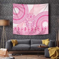 Pink Niue Language Week Tapestry The Rock Coconut Crab - Siapo Pattern LT14 Pink - Polynesian Pride