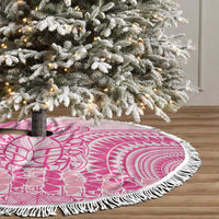 Pink Niue Language Week Tree Skirt The Rock Coconut Crab - Siapo Pattern LT14 - Polynesian Pride