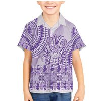 Purple Niue Language Week Family Matching Mermaid Dress and Hawaiian Shirt The Rock Coconut Crab - Siapo Pattern