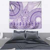 Purple Niue Language Week Tapestry The Rock Coconut Crab - Siapo Pattern LT14 - Polynesian Pride