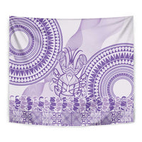 Purple Niue Language Week Tapestry The Rock Coconut Crab - Siapo Pattern LT14 - Polynesian Pride