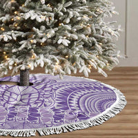 Purple Niue Language Week Tree Skirt The Rock Coconut Crab - Siapo Pattern LT14 - Polynesian Pride