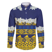 Tokelau Language Week Family Matching Long Sleeve Bodycon Dress and Hawaiian Shirt Tokelauan Tuluma With Gardenia Thunbergia