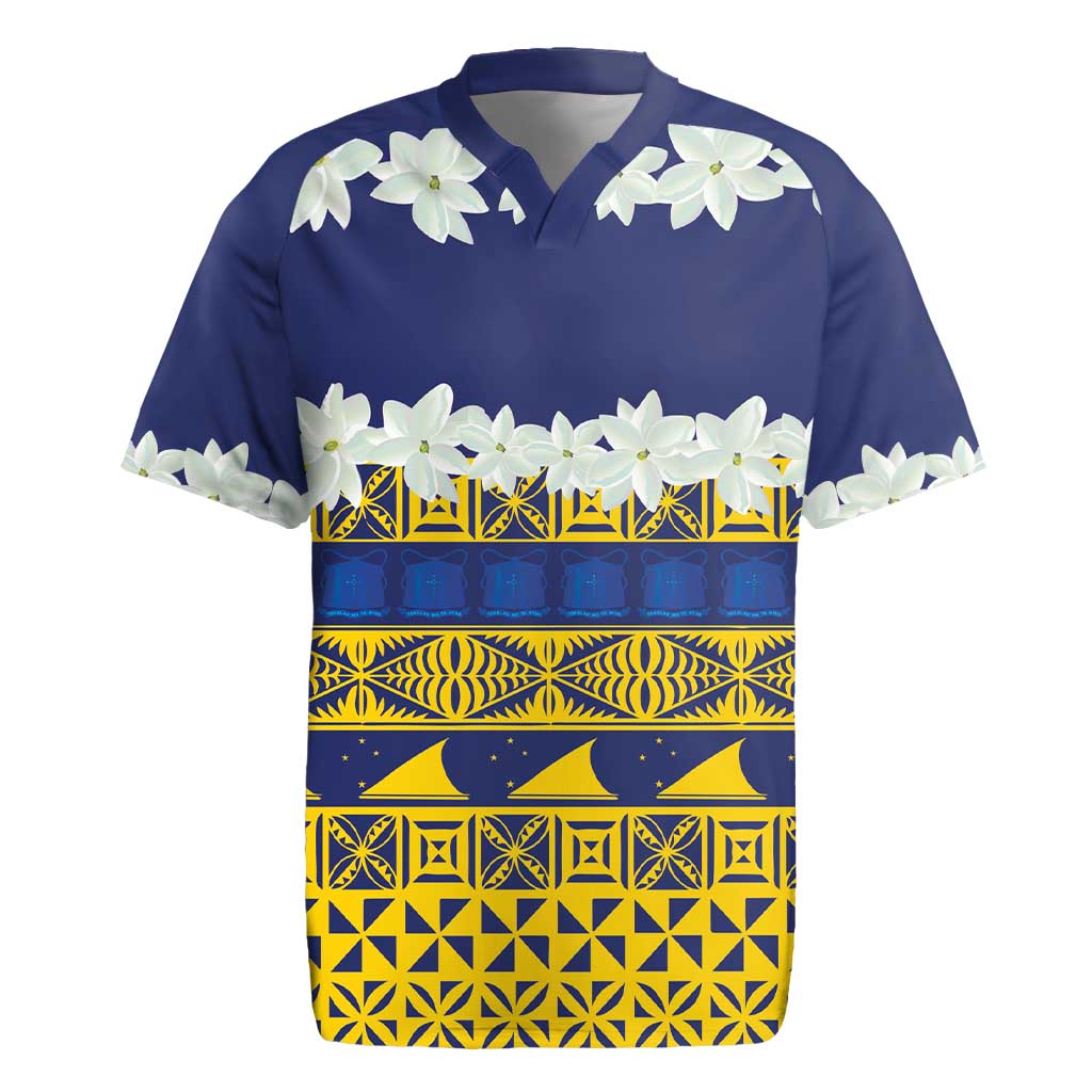 Tokelau Language Week Rugby Jersey Tokelauan Tuluma With Gardenia Thunbergia