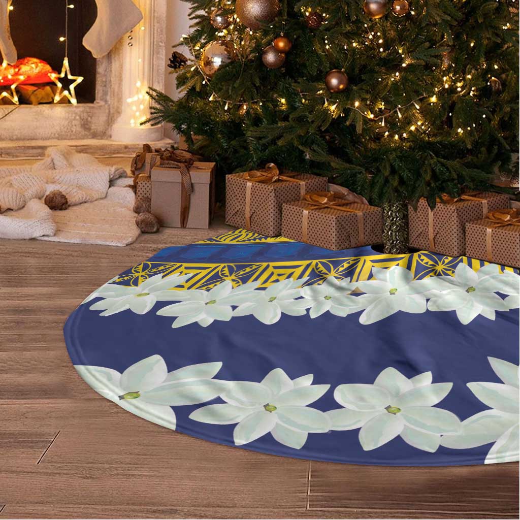 Tokelau Language Week Tree Skirt Tokelauan Tuluma With Gardenia Thunbergia LT14 - Polynesian Pride