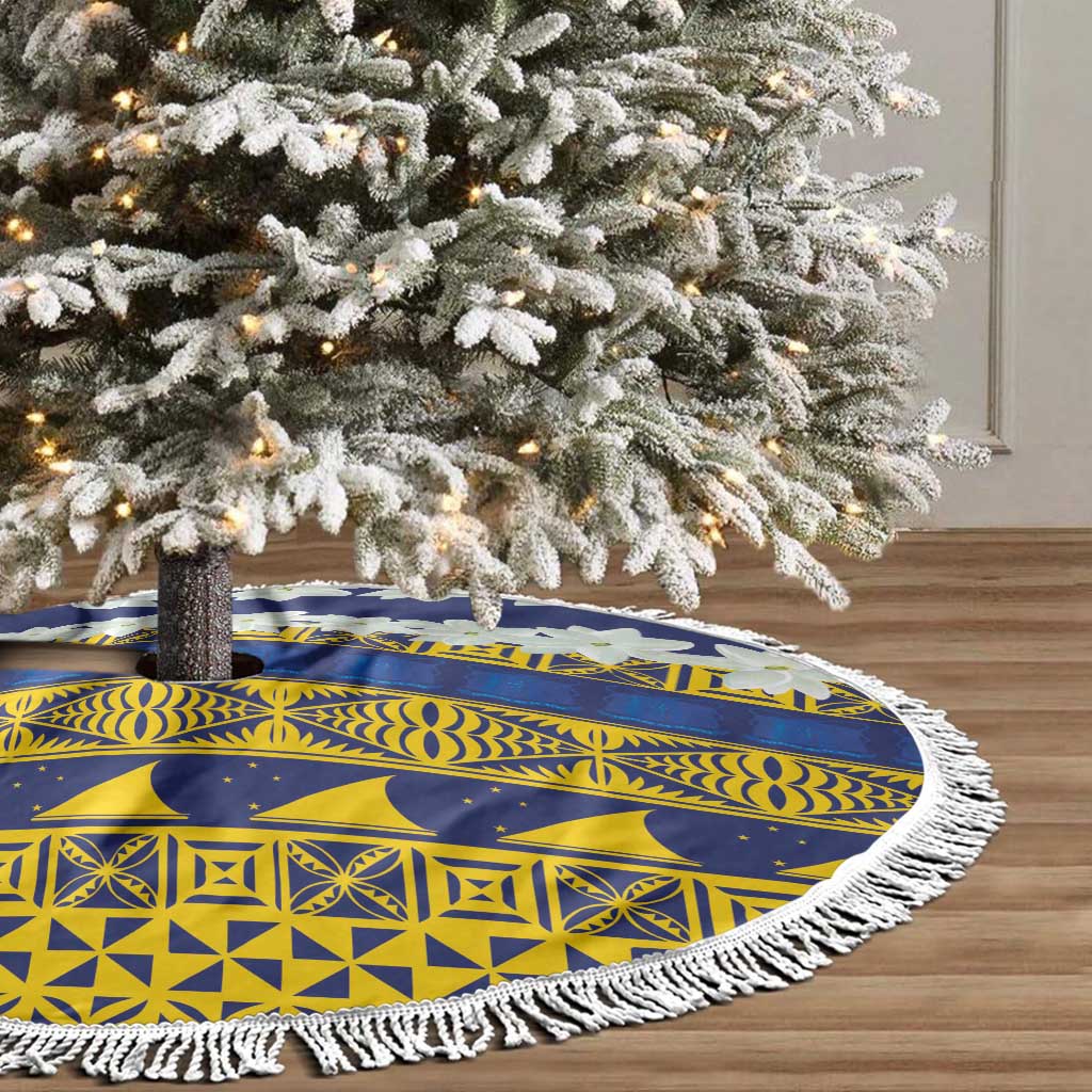 Tokelau Language Week Tree Skirt Tokelauan Tuluma With Gardenia Thunbergia LT14 - Polynesian Pride