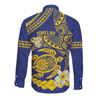 Te Vaiaho o te Gagana Tokelau Long Sleeve Button Shirt Polynesian Turtle - Malo Ni!