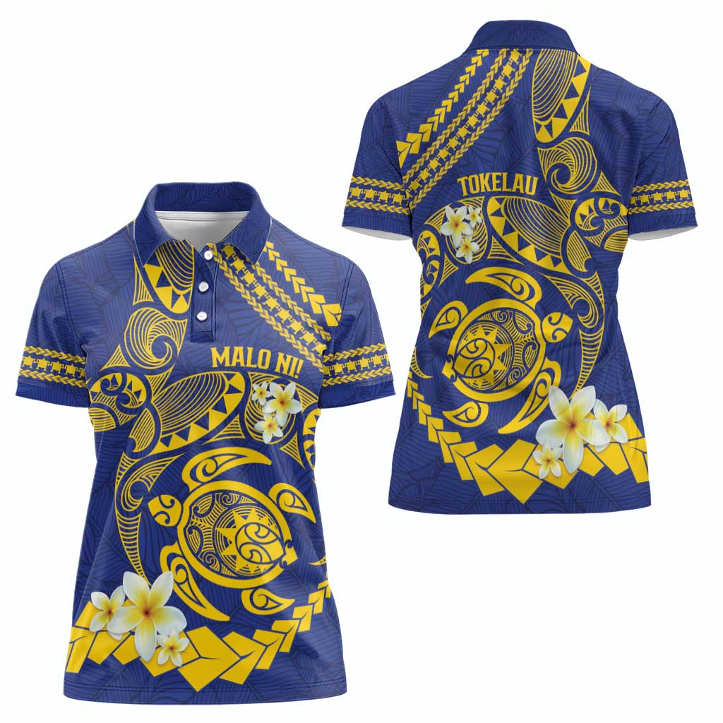 Te Vaiaho o te Gagana Tokelau Women Polo Shirt Polynesian Turtle - Malo Ni!