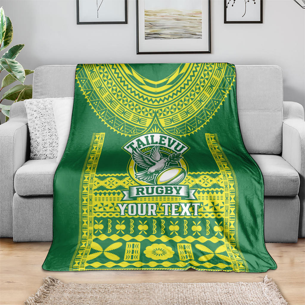 Fiji Tailevu Rugby Custom Blanket Go Champions Fijian Tapa Pattern LT14 - Polynesian Pride