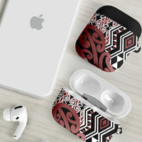 New Zealand AirPods Case Aotearoa Kowhaiwhai Mix Taniko Art - Polynesian Pride