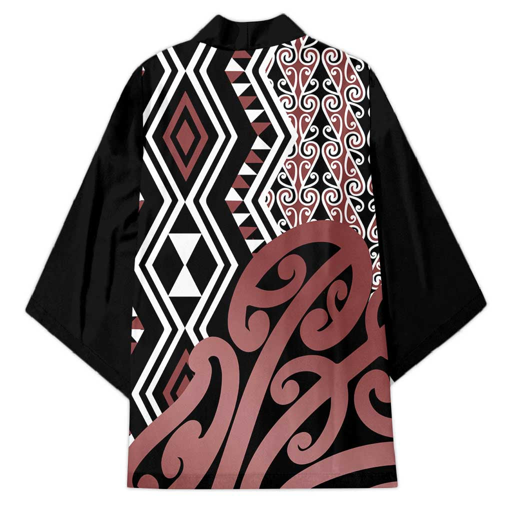 New Zealand Kimono Aotearoa Kowhaiwhai Mix Taniko Art - Polynesian Pride