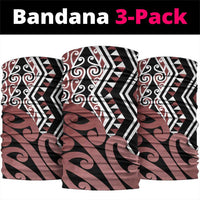 New Zealand Neck Gaiter Aotearoa Kowhaiwhai Mix Taniko Art - Polynesian Pride