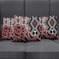 New Zealand Pillow Cover Aotearoa Kowhaiwhai Mix Taniko Art - Polynesian Pride