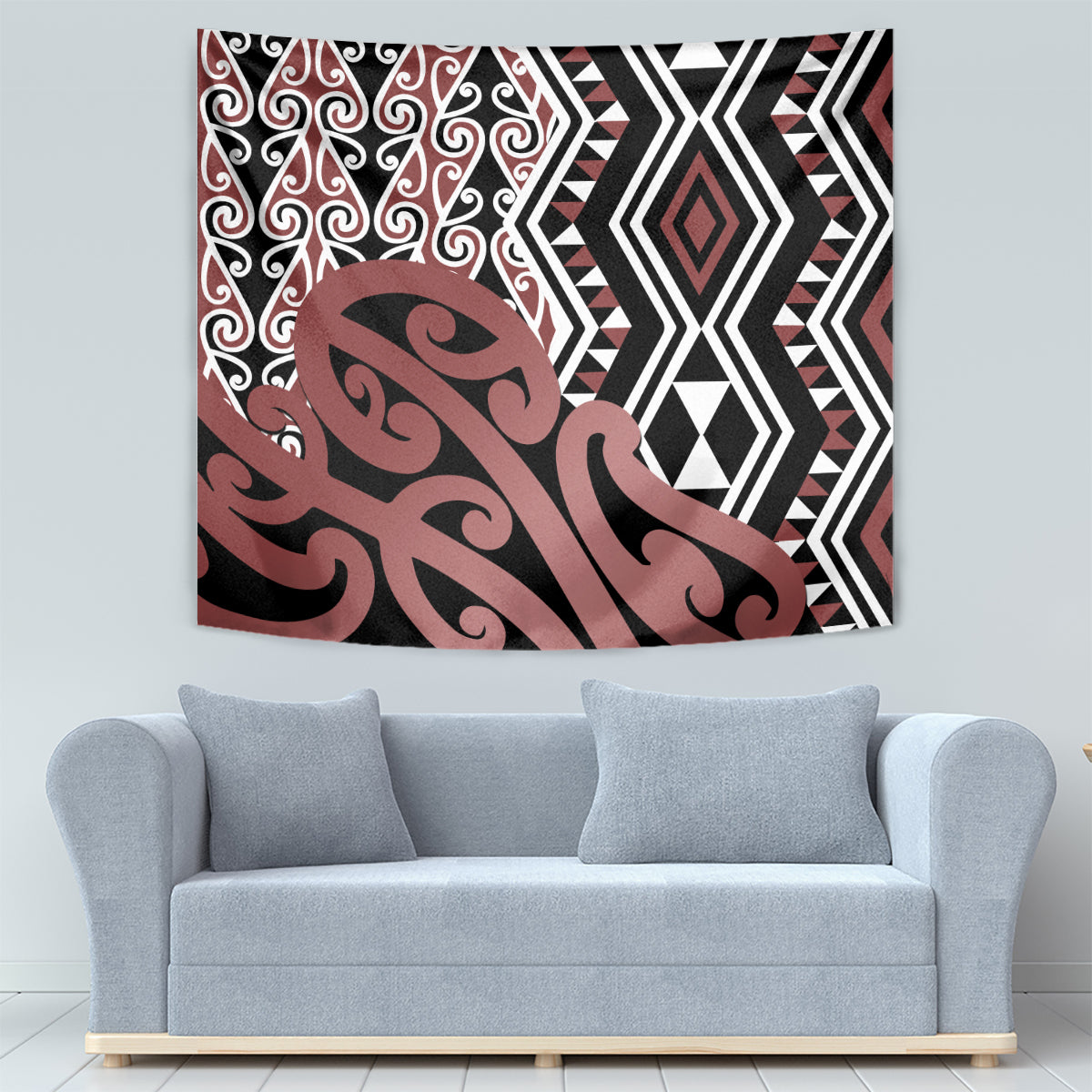 New Zealand Tapestry Aotearoa Kowhaiwhai Mix Taniko Art LT14 - Polynesian Pride