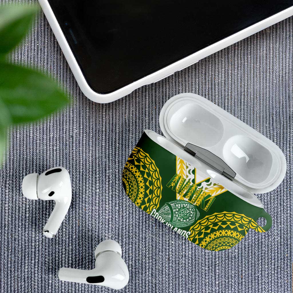 Avaiki Cook Islands Rugby AirPods Case Kuki Airani Tatau Green LT14 - Polynesian Pride