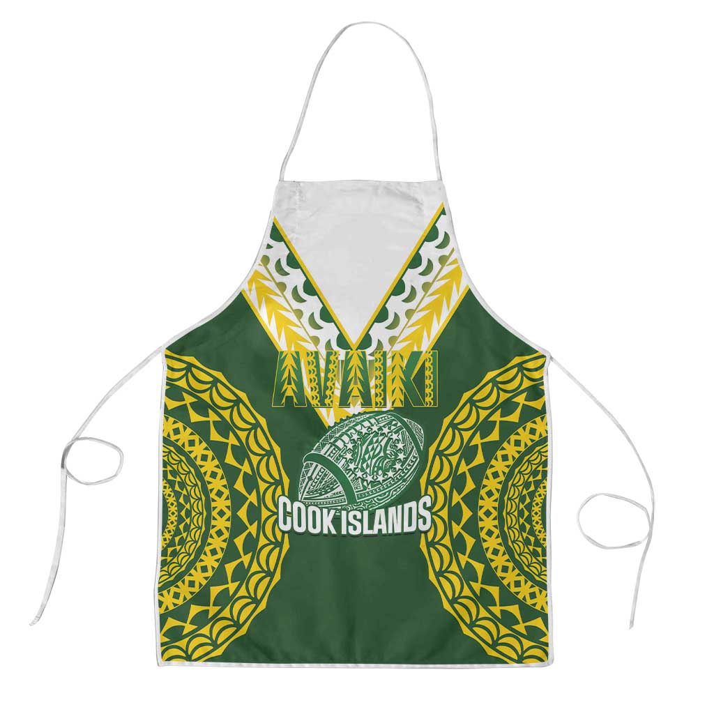Avaiki Cook Islands Rugby Apron Kuki Airani Tatau Green LT14 Green - Polynesian Pride