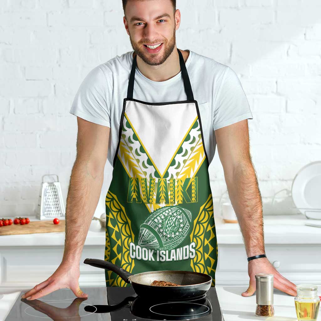 Avaiki Cook Islands Rugby Apron Kuki Airani Tatau Green LT14 - Polynesian Pride