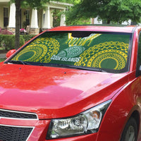 Avaiki Cook Islands Rugby Auto Sun Shade Kuki Airani Tatau Green LT14 - Polynesian Pride