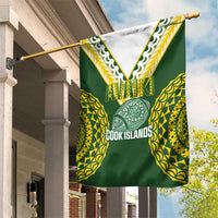 Avaiki Cook Islands Rugby Garden Flag Kuki Airani Tatau Green LT14 House Flag Green - Polynesian Pride