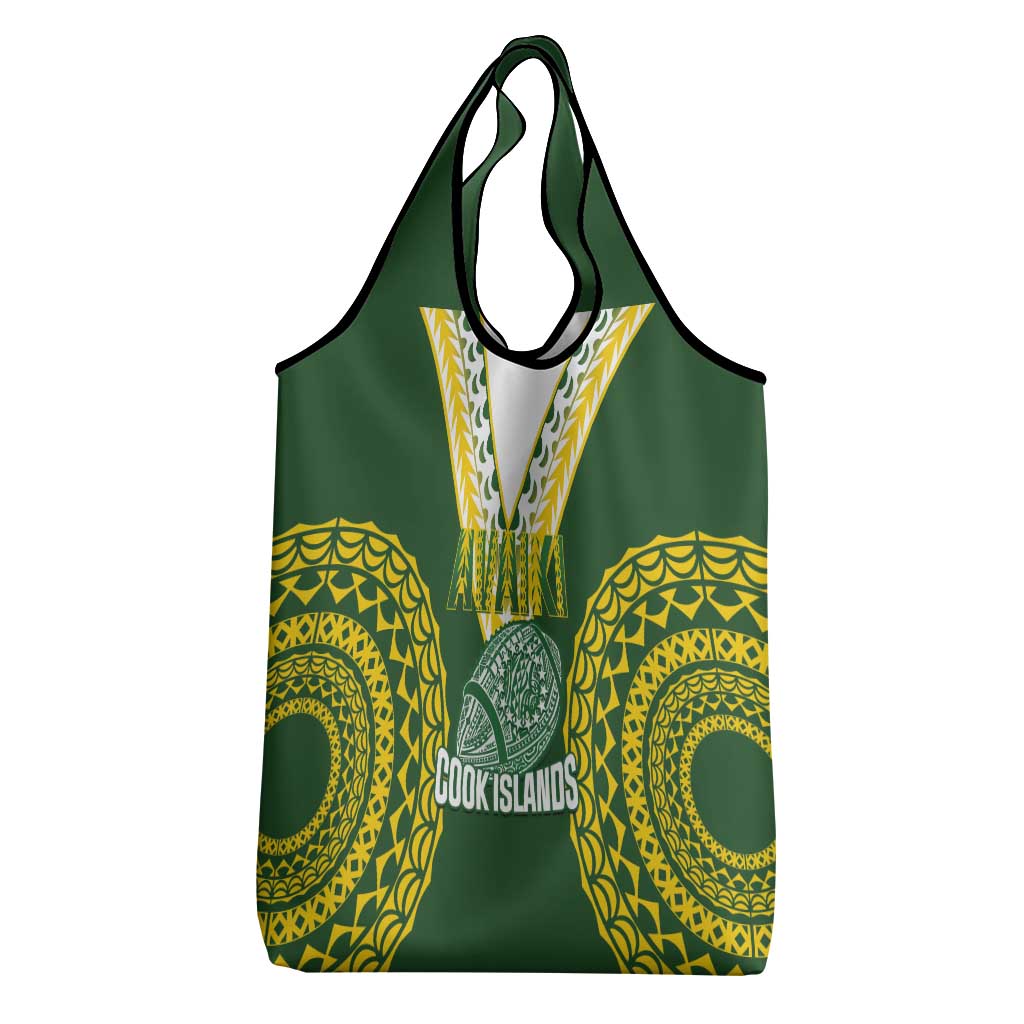 Avaiki Cook Islands Rugby Grocery Bag Kuki Airani Tatau Green LT14 - Polynesian Pride