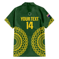 Custom Avaiki Cook Islands Rugby Hawaiian Shirt Kuki Airani Tatau Green - Polynesian Pride