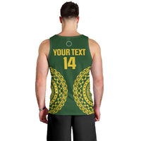 Custom Avaiki Cook Islands Rugby Men Tank Top Kuki Airani Tatau Green LT14 - Polynesian Pride