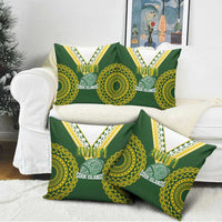 Avaiki Cook Islands Rugby Pillow Cover Kuki Airani Tatau Green LT14 - Polynesian Pride