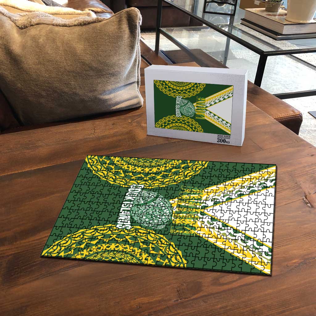 Avaiki Cook Islands Rugby Puzzle Kuki Airani Tatau Green LT14 - Polynesian Pride