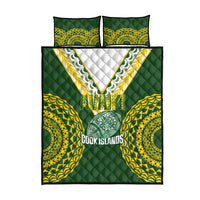 Avaiki Cook Islands Rugby Quilt Bed Set Kuki Airani Tatau Green LT14 - Polynesian Pride