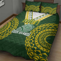 Avaiki Cook Islands Rugby Quilt Bed Set Kuki Airani Tatau Green LT14 - Polynesian Pride