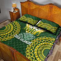 Avaiki Cook Islands Rugby Quilt Bed Set Kuki Airani Tatau Green LT14 - Polynesian Pride