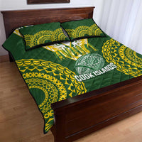 Avaiki Cook Islands Rugby Quilt Bed Set Kuki Airani Tatau Green LT14 - Polynesian Pride