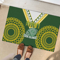 Avaiki Cook Islands Rugby Rubber Doormat Kuki Airani Tatau Green LT14 - Polynesian Pride