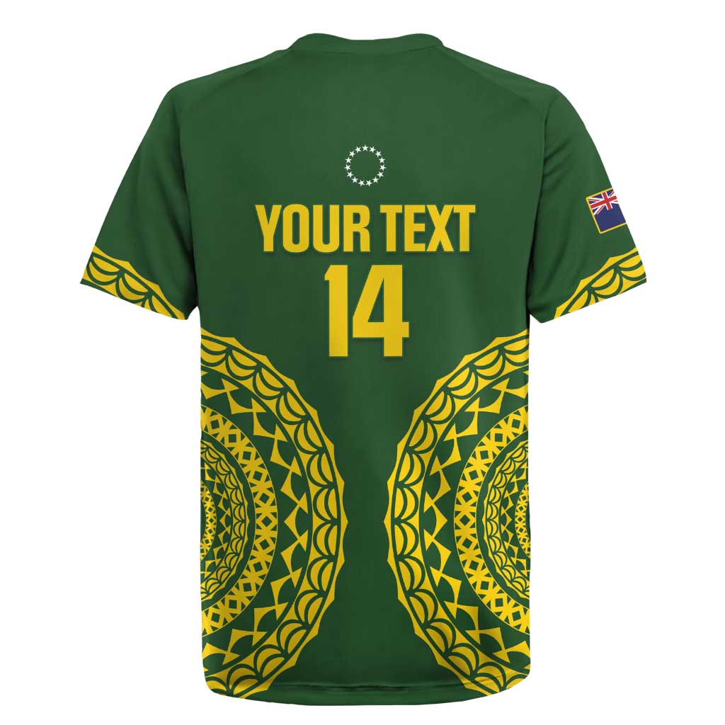 Custom Avaiki Cook Islands Rugby Rugby Jersey Kuki Airani Tatau Green LT14 - Polynesian Pride