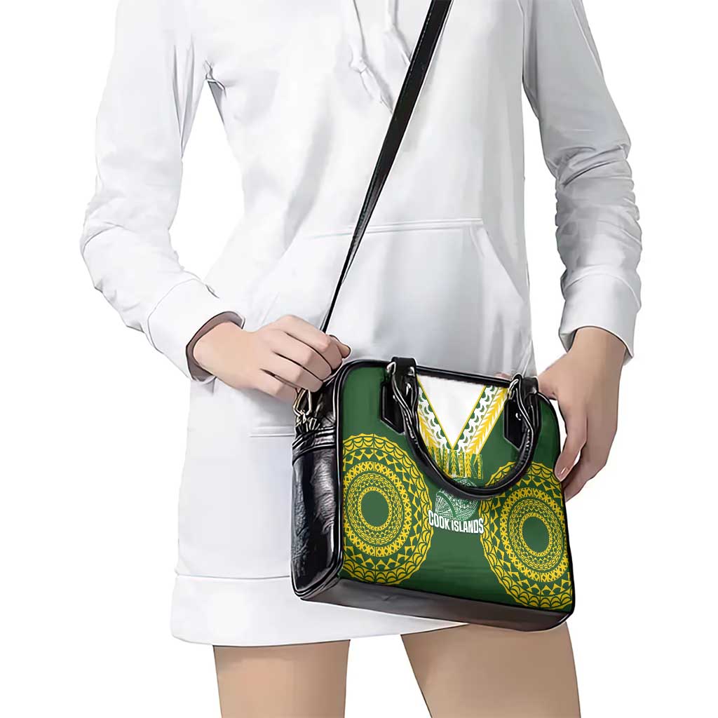 Avaiki Cook Islands Rugby Shoulder Handbag Kuki Airani Tatau Green LT14 - Polynesian Pride