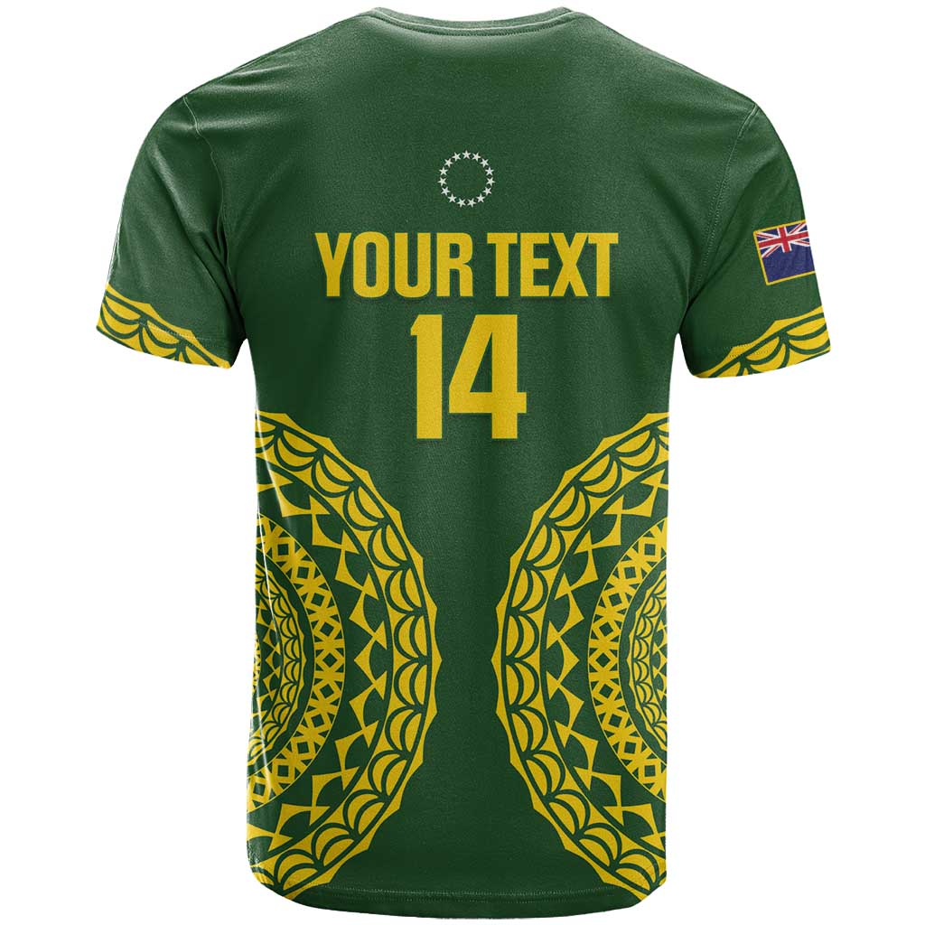 Custom Avaiki Cook Islands Rugby T Shirt Kuki Airani Tatau Green LT14 - Polynesian Pride