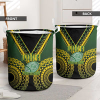 Avaiki Cook Islands Rugby Laundry Basket Kuki Airani Tatau Black LT14 - Polynesian Pride