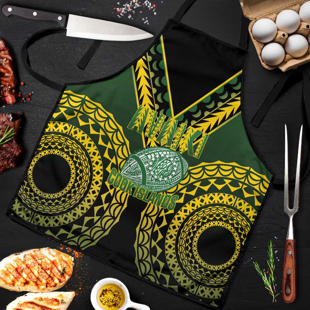 Avaiki Cook Islands Rugby Apron Kuki Airani Tatau Black LT14 Black - Polynesian Pride