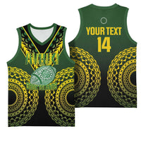 Custom Avaiki Cook Islands Rugby Basketball Jersey Kuki Airani Tatau Black LT14 - Polynesian Pride