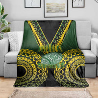 Avaiki Cook Islands Rugby Blanket Kuki Airani Tatau Black LT14 - Polynesian Pride