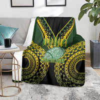 Avaiki Cook Islands Rugby Blanket Kuki Airani Tatau Black LT14 - Polynesian Pride