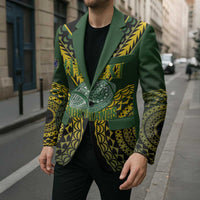 Custom Avaiki Cook Islands Rugby Blazer Kuki Airani Tatau Black LT14 - Polynesian Pride