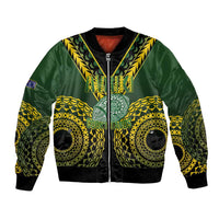Custom Avaiki Cook Islands Rugby Bomber Jacket Kuki Airani Tatau Black LT14 Unisex Black - Polynesian Pride