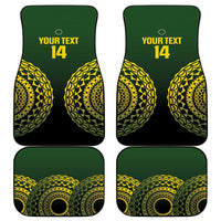 Custom Avaiki Cook Islands Rugby Car Mats Kuki Airani Tatau Black LT14 - Polynesian Pride