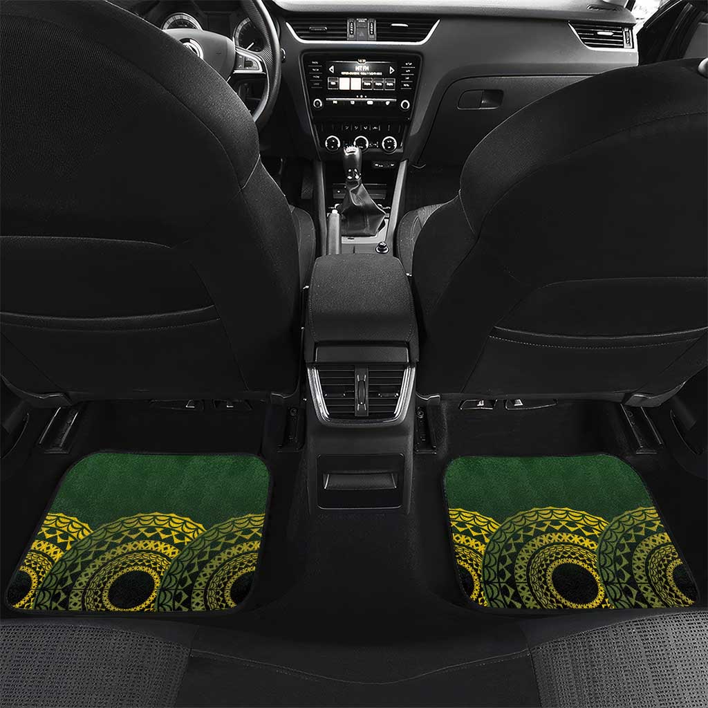 Custom Avaiki Cook Islands Rugby Car Mats Kuki Airani Tatau Black LT14 Set 2pcs - Back Black - Polynesian Pride