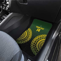 Custom Avaiki Cook Islands Rugby Car Mats Kuki Airani Tatau Black LT14 - Polynesian Pride