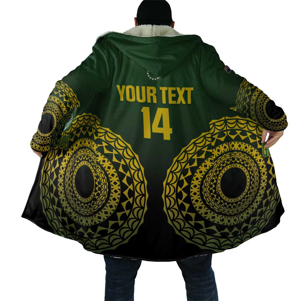 Custom Avaiki Cook Islands Rugby Cloak Kuki Airani Tatau Black LT14 - Polynesian Pride