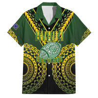 Custom Avaiki Cook Islands Rugby Family Matching Long Sleeve Bodycon Dress and Hawaiian Shirt Kuki Airani Tatau Black - Polynesian Pride