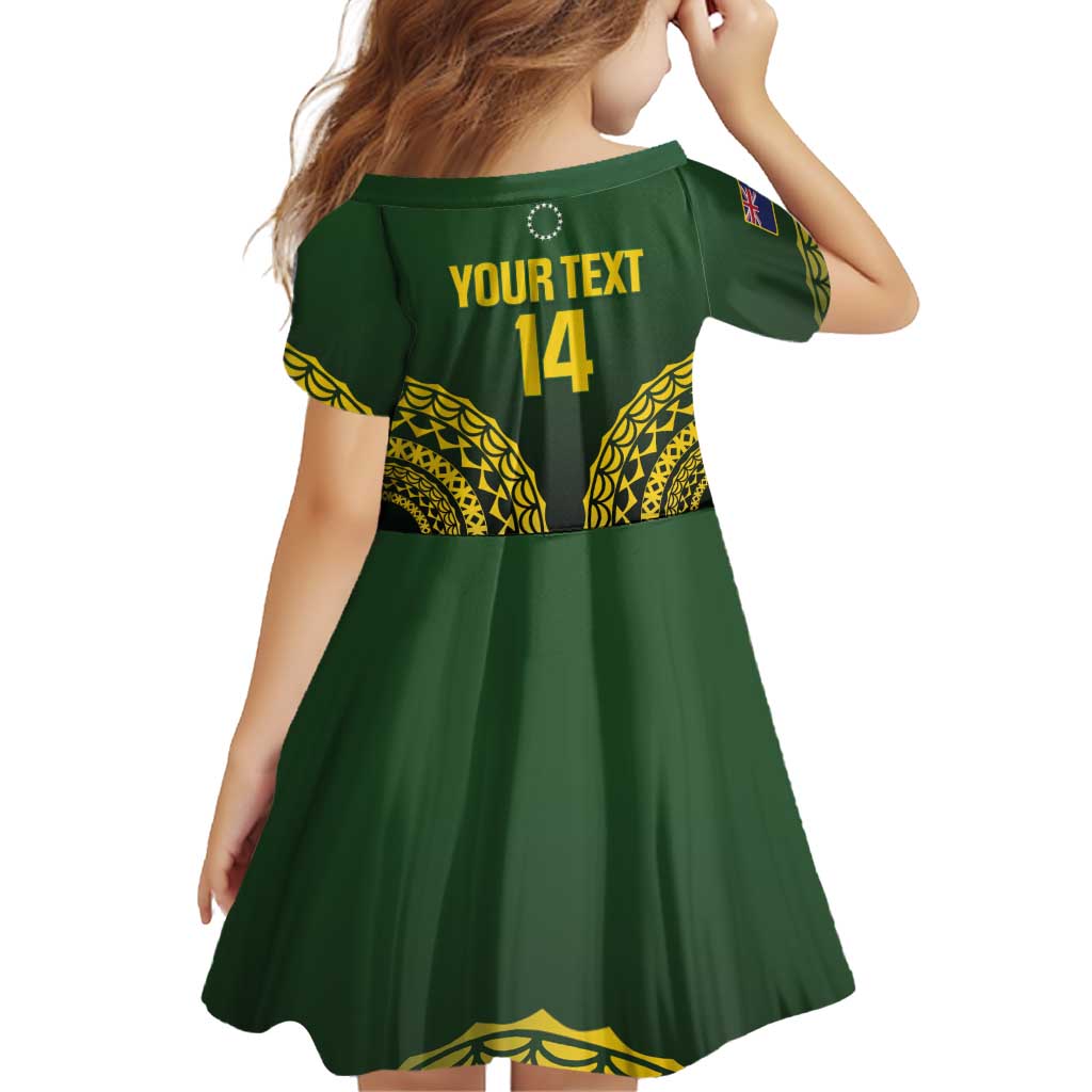 Custom Avaiki Cook Islands Rugby Family Matching Short Sleeve Bodycon Dress and Hawaiian Shirt Kuki Airani Tatau Black - Polynesian Pride